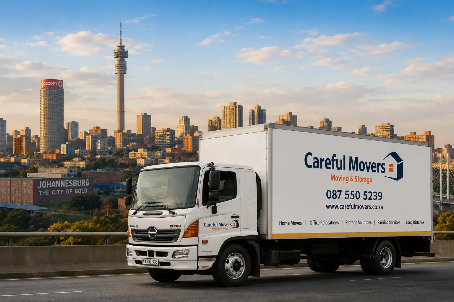 Careful Movers furniture removal truck on a move in Durban